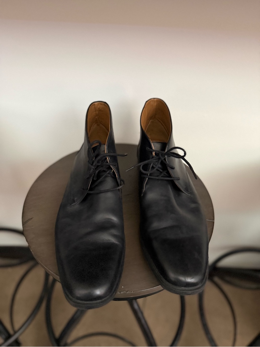 Clarks Men's Black Leather Chukka Boots